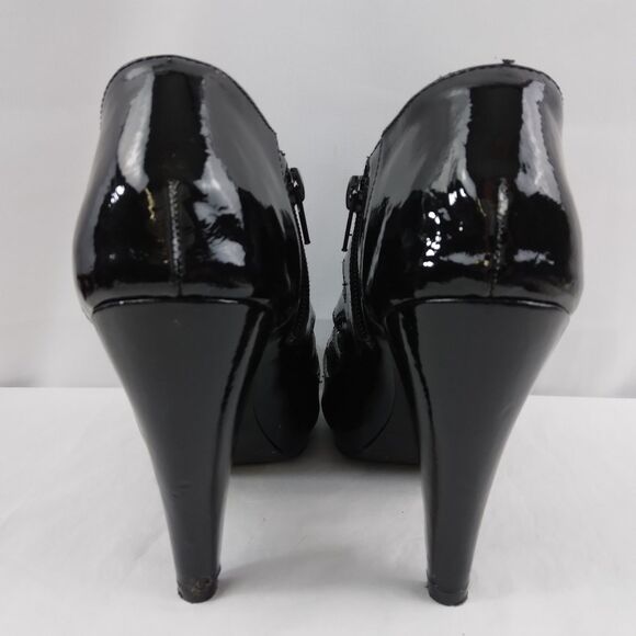 Maurice's Black Patent High-Heeled Open Toe Elegant Women's Size 9 - Picture 11 of 14